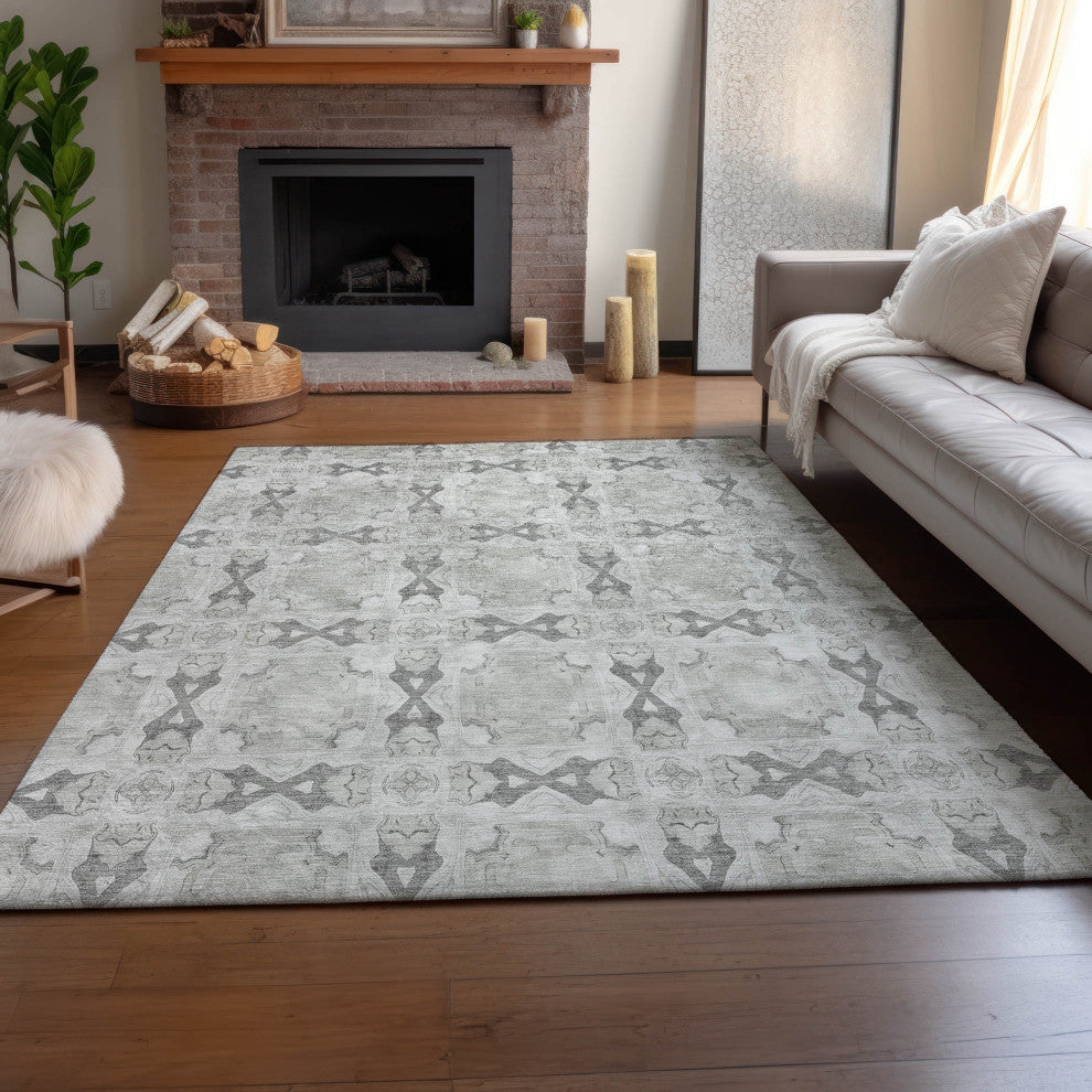 Premium Machine Washable Mayfield AMF564 Ivory 3' x 5' Rug