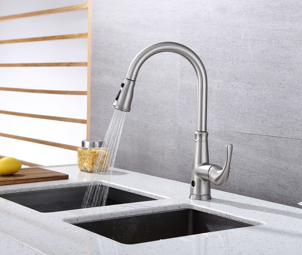 Single-Handle Pull-Down Faucet, Brushed Nickel