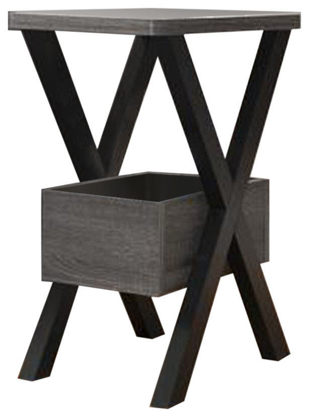 Sintechno Contemporary End Table with Storage