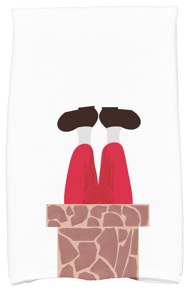 Away He Goes, Geometric Print Kitchen Towel, White, 18 x 30"
