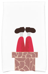 Away He Goes, Geometric Print Kitchen Towel, White, 18 x 30"