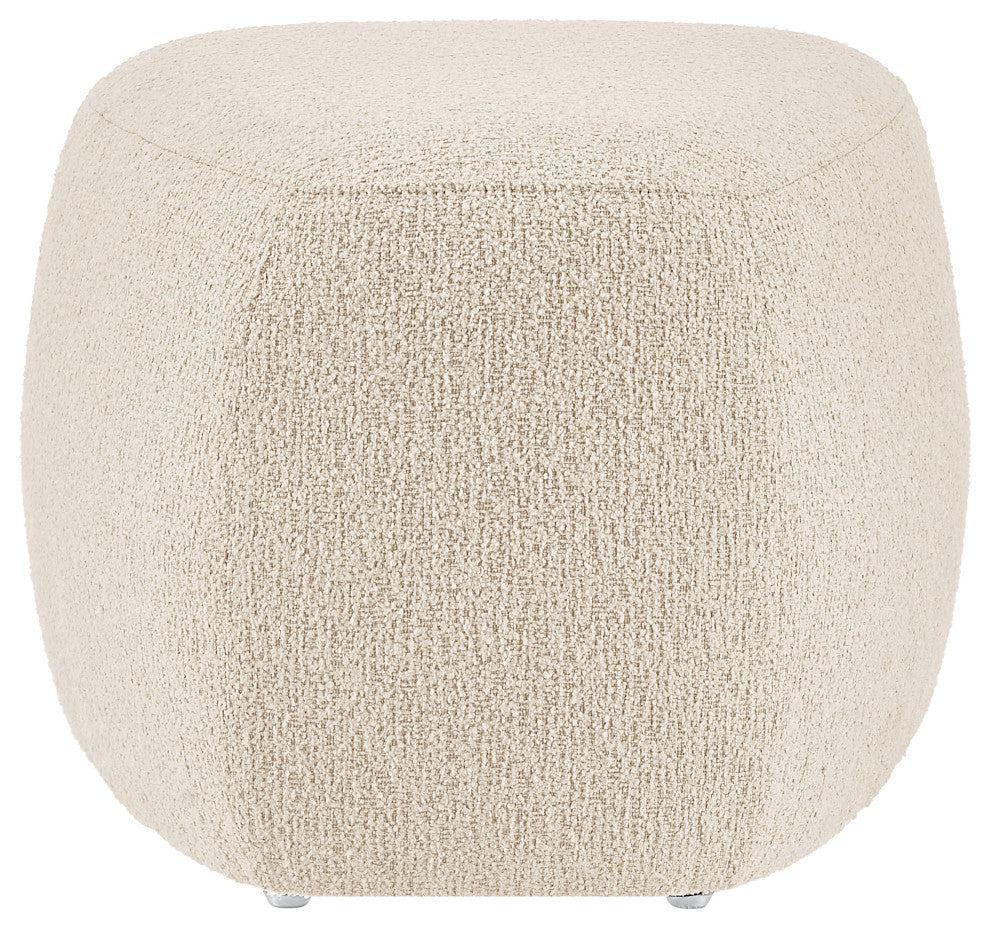 Carlese Fabric Ottoman, Palladian Beige, Small