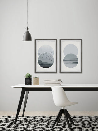 Twilight Paradise Diptych, 24"x18"