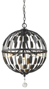 Almet 5 Light Pendant, Bronze