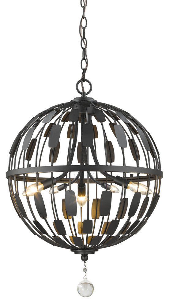 Almet 5 Light Pendant, Bronze