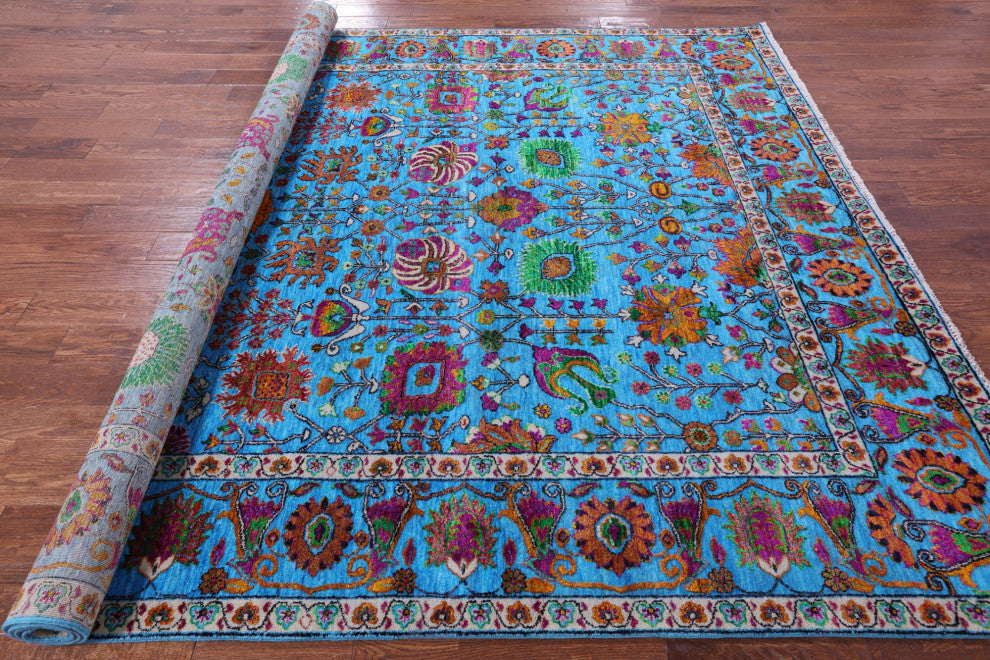 8' 4" X 10' 0" Persian Wool & Silk Hand-Knotted Rug - Q13500
