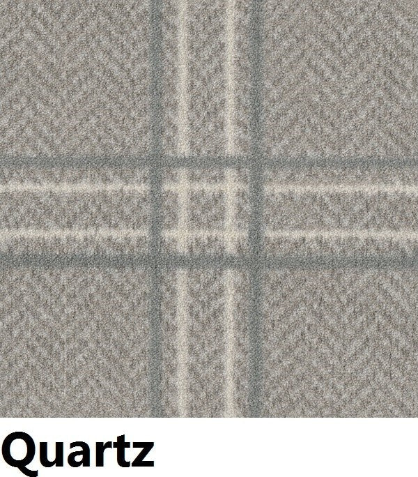 Quartz Herrington Plaid Area Rug Milliken Tactesse Nylon, 4'x13'