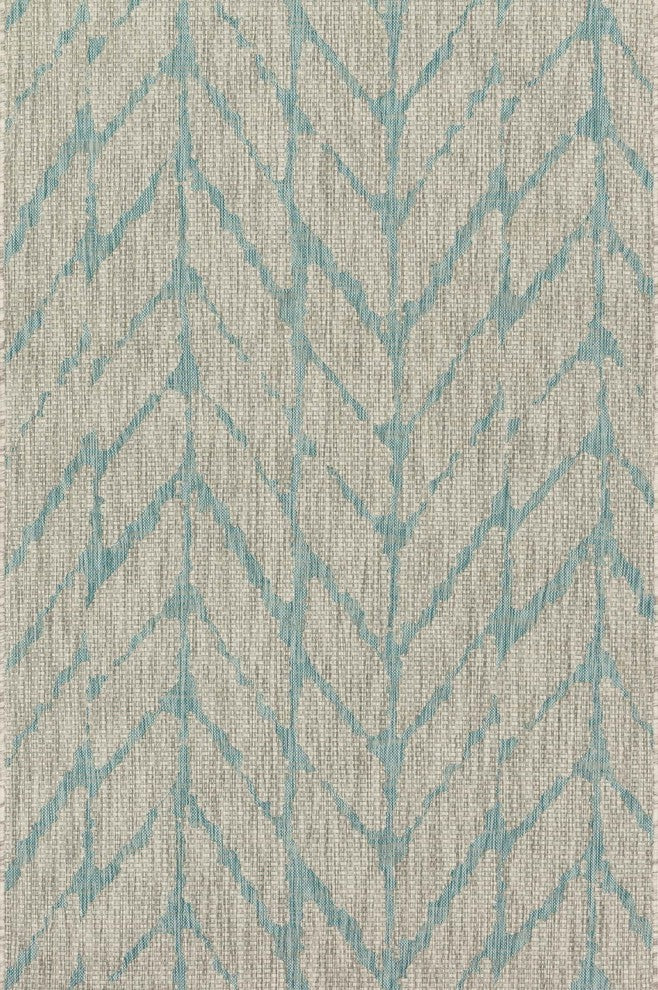 Mist Aqua Indoor Outdoor Isle Area Rug by Loloi, 2'2"x3'9"