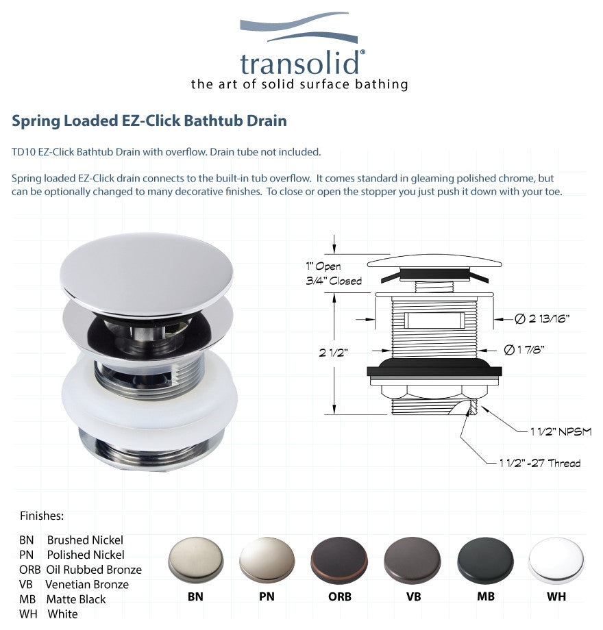 Transolid Pure, White, 36"x72"x20"