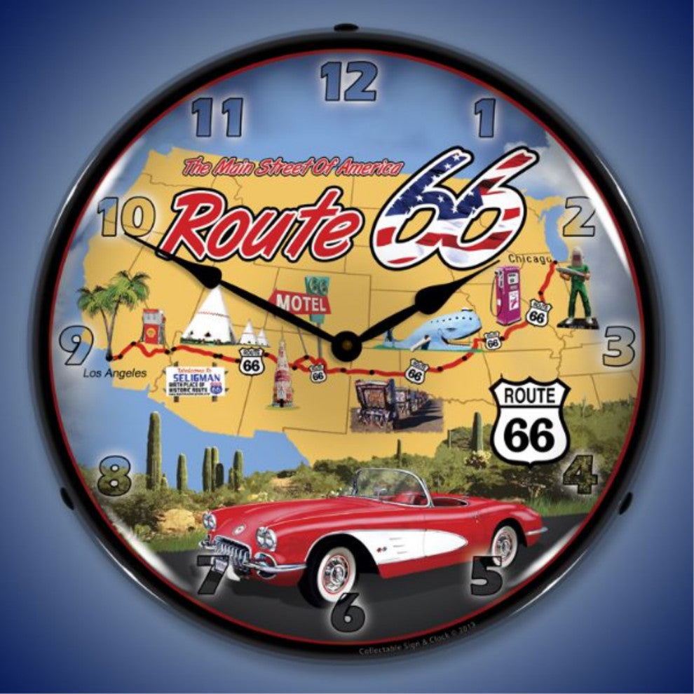 RE1303420 Route 66 USA Clock