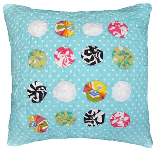 Carrie Teal Patchwork Throw Pillow