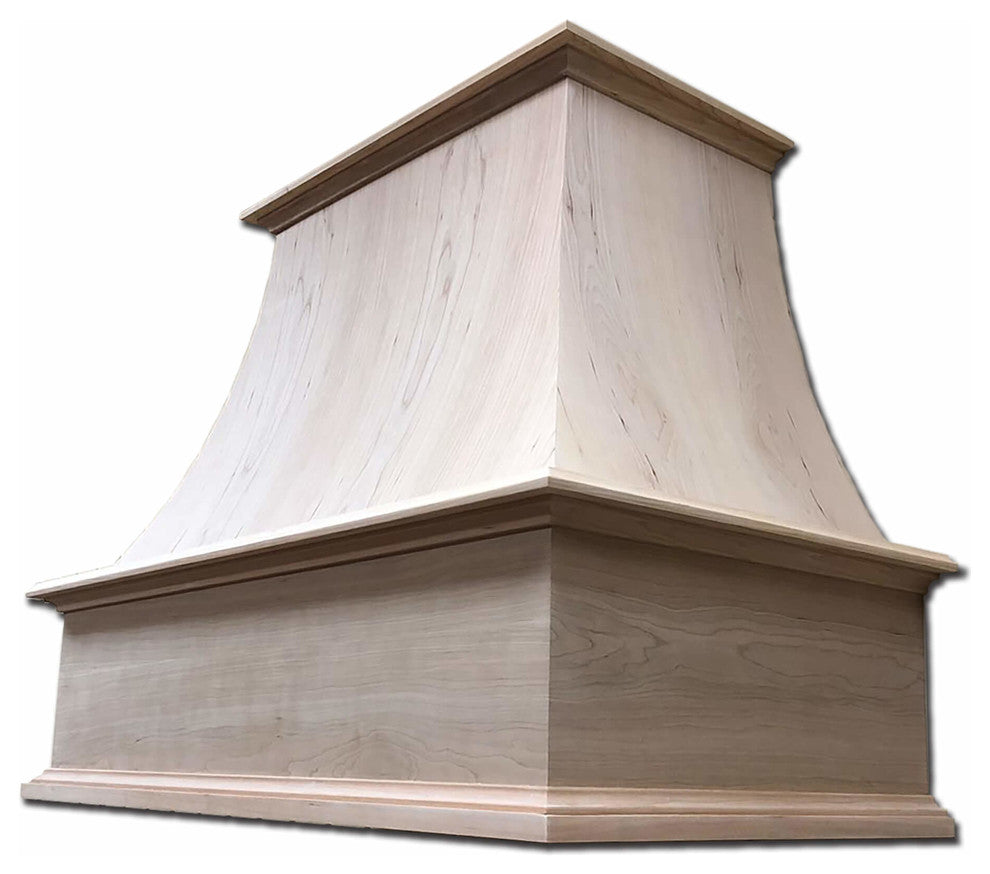 Castlewood Curved Gourmet Chimney Range Hood, Red Oak, 42"