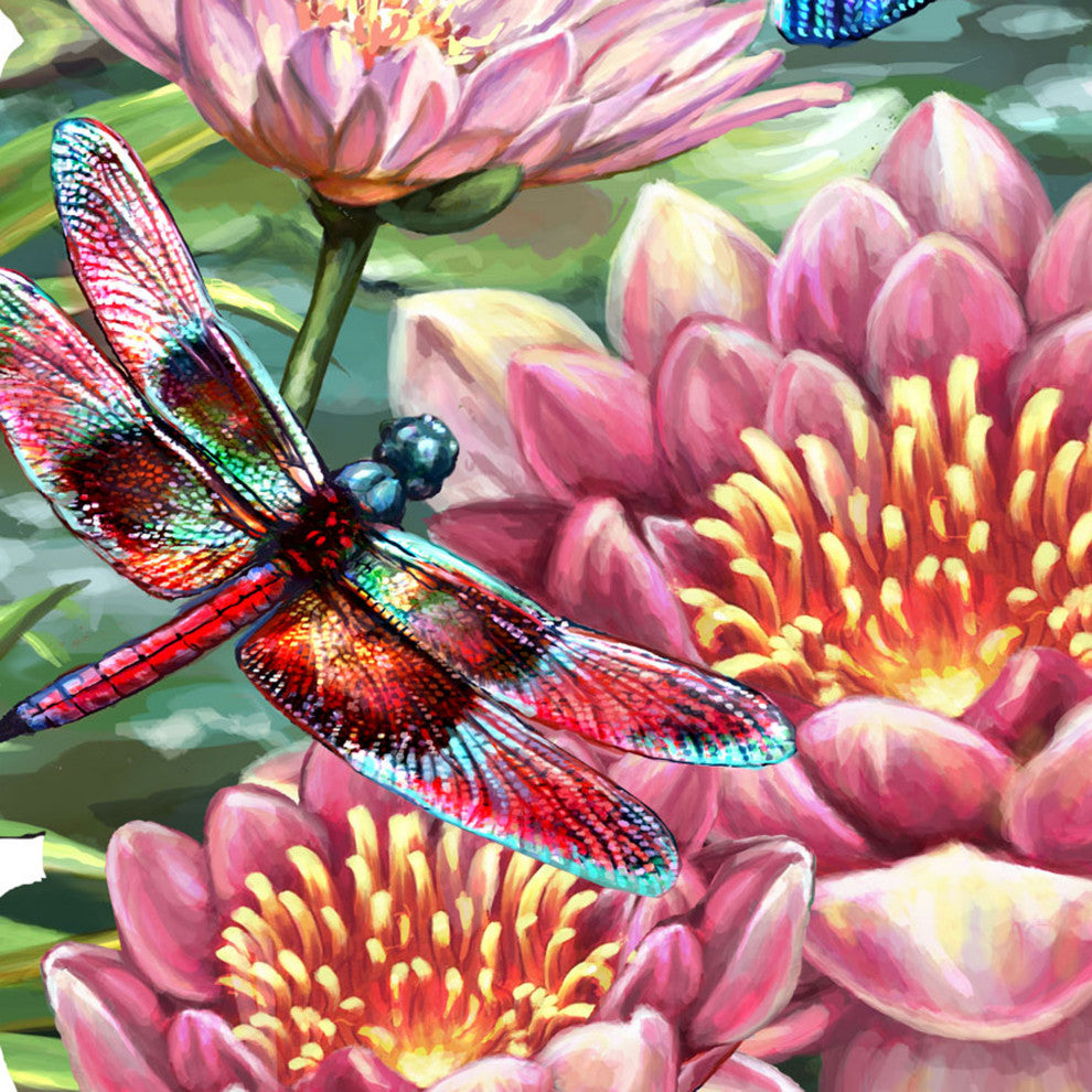 Dragonflies and Water Lilies Wildlife Wall Decor D. Gelsinger