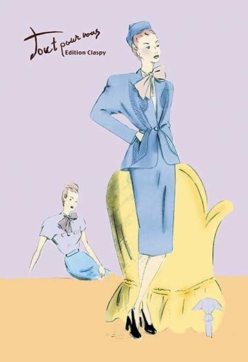 Daytime Suit in Blue - Gallery Wrapped Canvas Art 28" x 42"