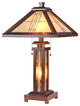 Chloe Lighting Earle Mission 3 Light Double Lit Wooden Table Lamp