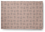 Criss Cross Bunnies Easter Chenille Rug, Sunwashed Red, 4'x6'
