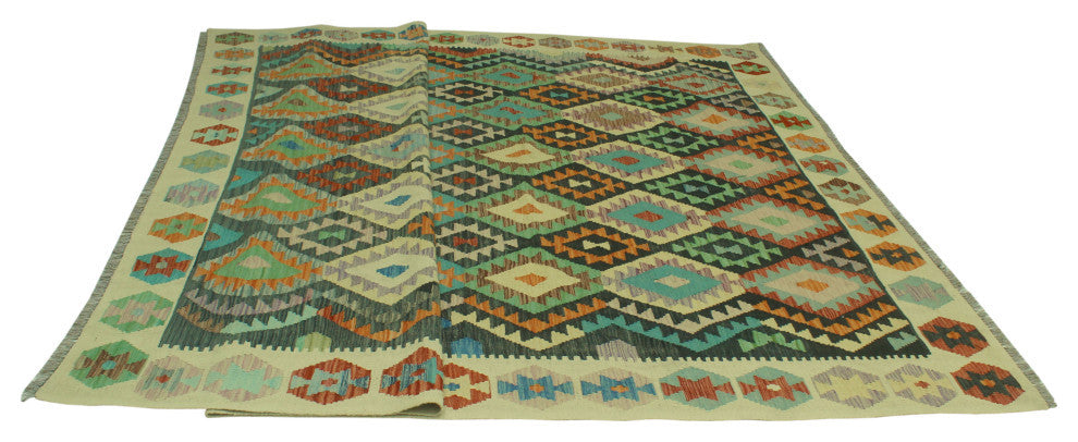 Sangat Kilim Noah Ivory/Charcoal Rug, 8'4x11'2