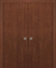 Sliding Double Pocket Closet Doors 64 x 80 | Planum 0010 Walnut Modena