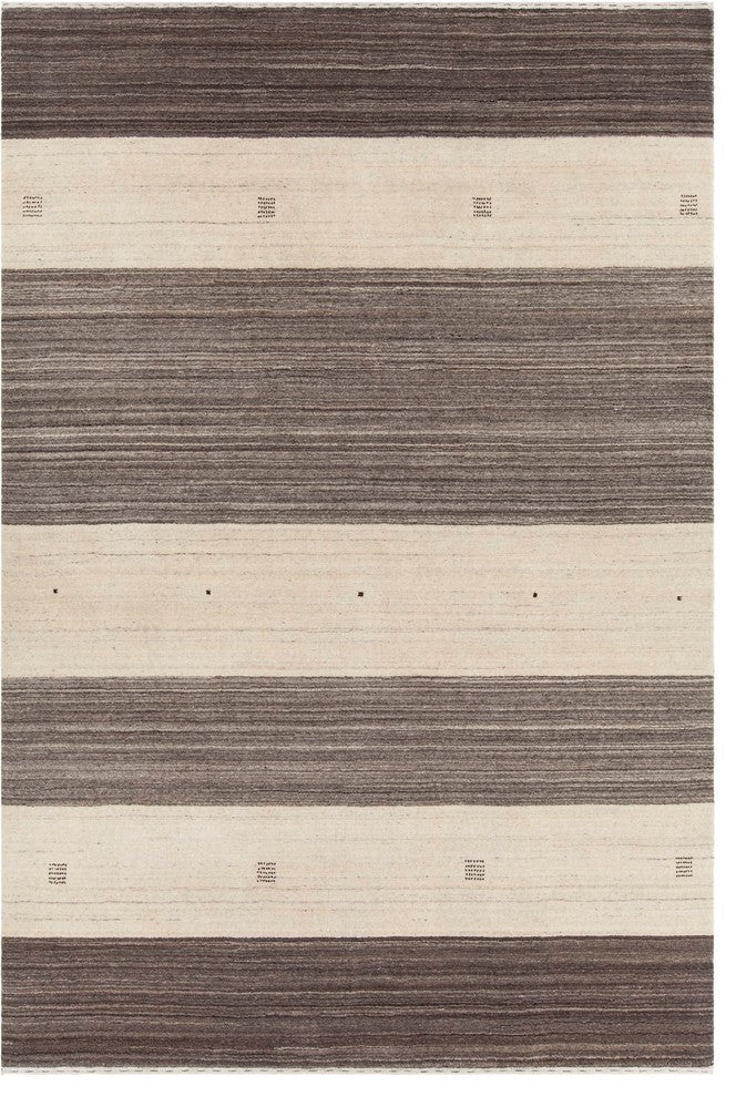 Elantra Contemporary Area Rug, Brown, Beige, 5'x7'6