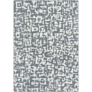 Joy Carpets WorkSpace Block Print Area Rug, Cloudy, 3'10" X 5'4"