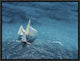 "Croisement Bleu" Framed Canvas Giclee by Marc Pelissier, 17x13"