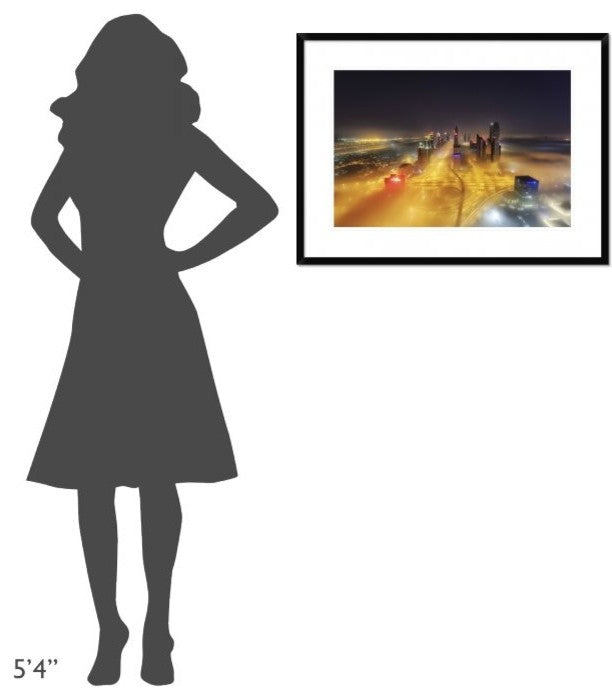 "Fog Invasion" Framed Digital Print by Mohammad Rustam, 32x24"