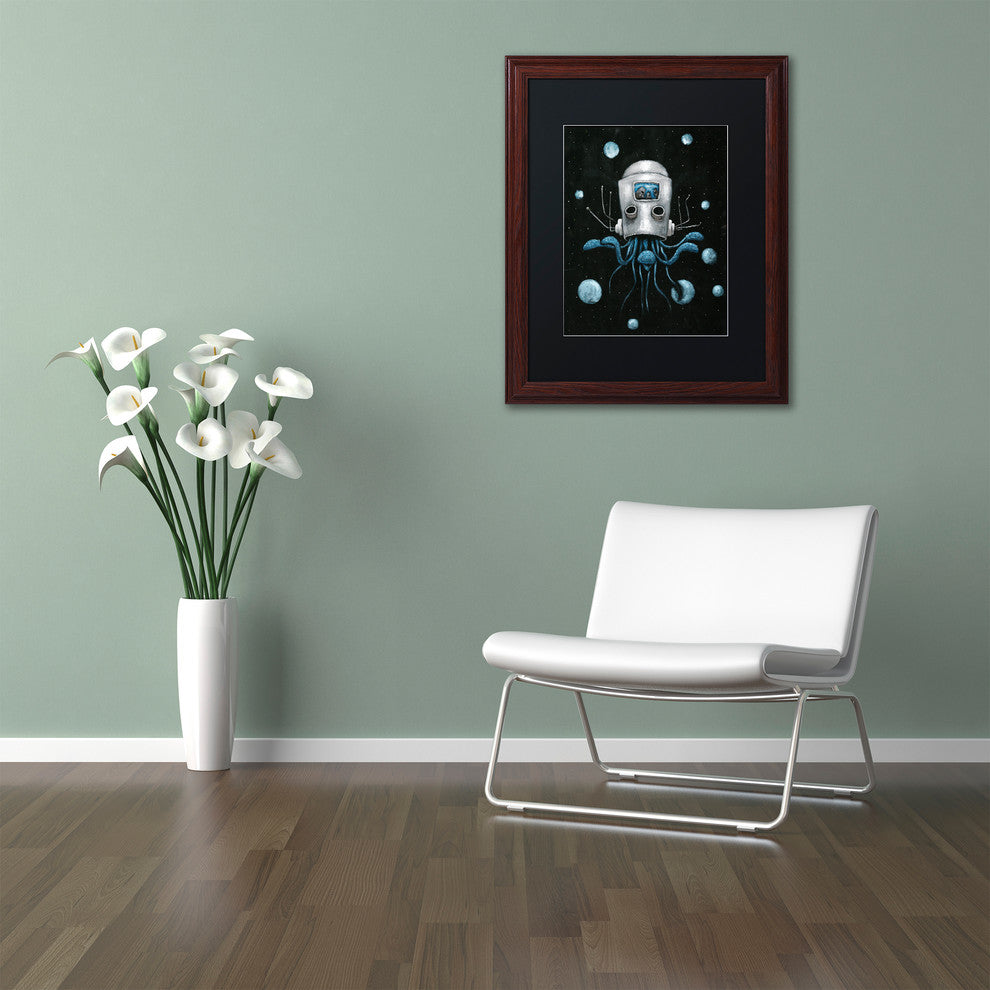 ''Visions I'' Matted Framed Art, Wood Frame, Black Matte, 14x11
