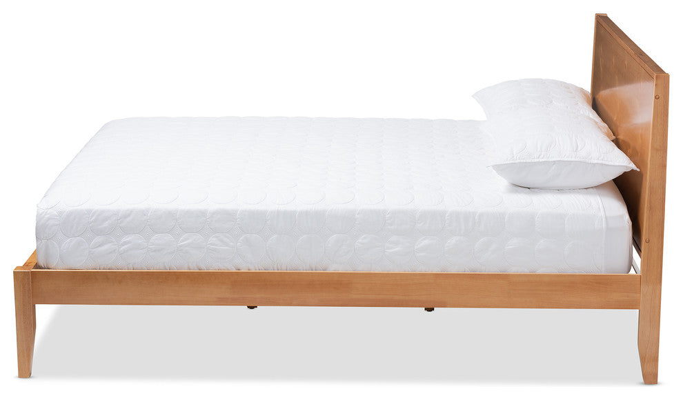 Marana Natural Oak and Pine Wood King Platform Bed