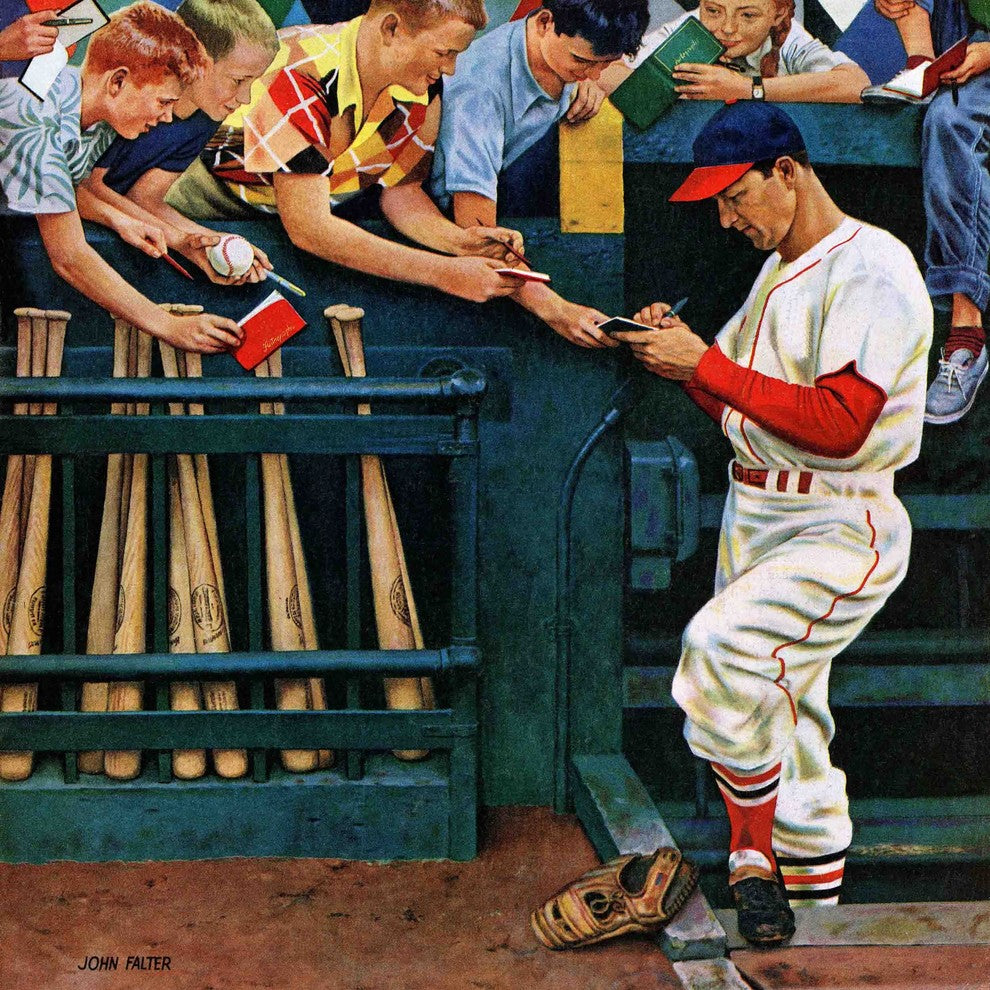 "Stan the Man" Painting Print on Canvas by John Falter