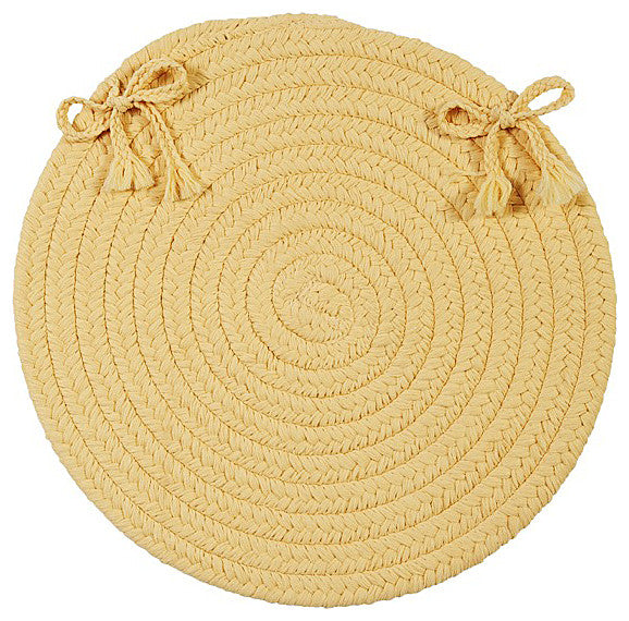 Colonial Mills Chair Pad Boca Raton Pale Banana Chair Pad