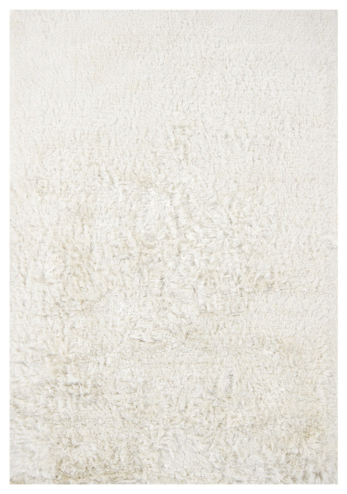Naya Contemporary Area Rug, White, 5'x7'6" Rectangle