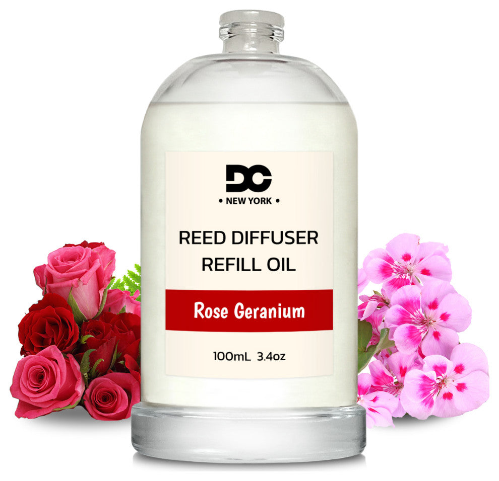 Rose Geranium Reed Diffuser Refill Oil 3.4oz/100mL