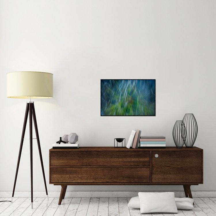 "Electro-Shock Blues" Framed Canvas Giclee by Abrantespaulo, 31x21"