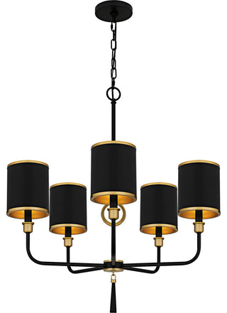 Quoizel LKY5028 Lockery 5 Light 27"W Chandelier - Matte Black