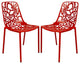 LeisureMod Modern Devon Aluminum Chair, Set of 2