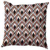 Feathers Indoor/Outdoor Throw Pillow, Black, 18"x18"