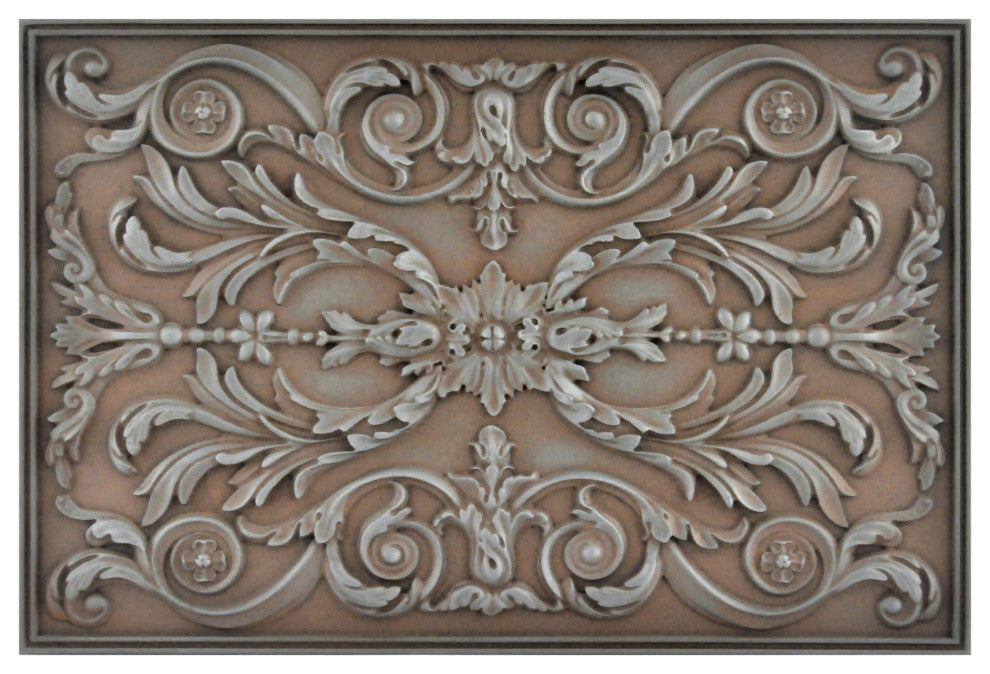 Viola  Iron Rust  Matte Finish 12"x 18" Hand Made Metal Mural Tile