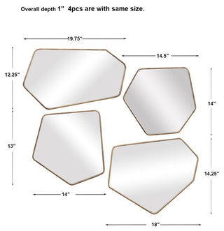 Uttermost Linneah Modern Mirrors, S/4
