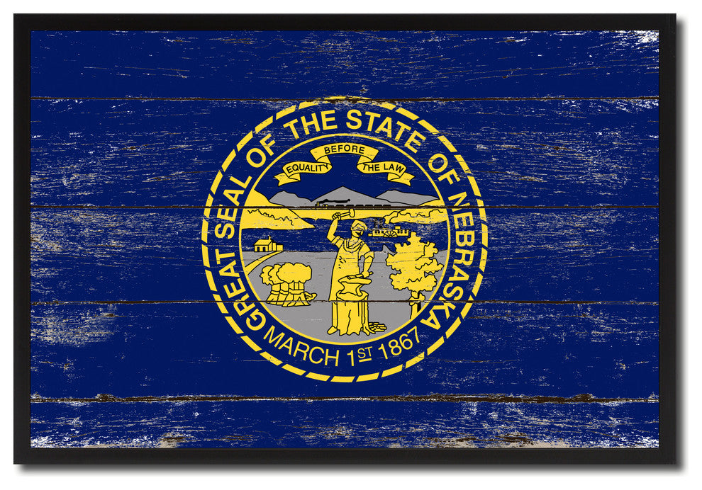 Nebraska State Flag Canvas Print, 22"x29"