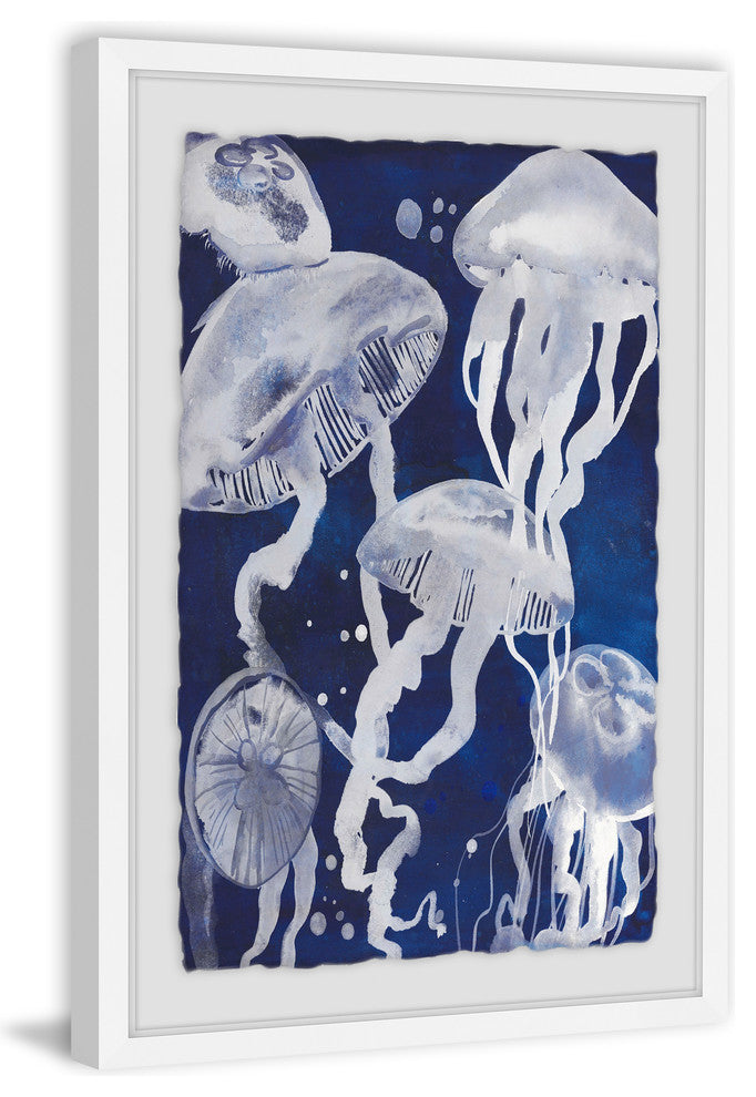 "Jellyfish II" Framed Painting Print, 12"x18"