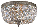 Crystorama Richmond Flush Mount - Clear Hand Cut Crystal Basket
