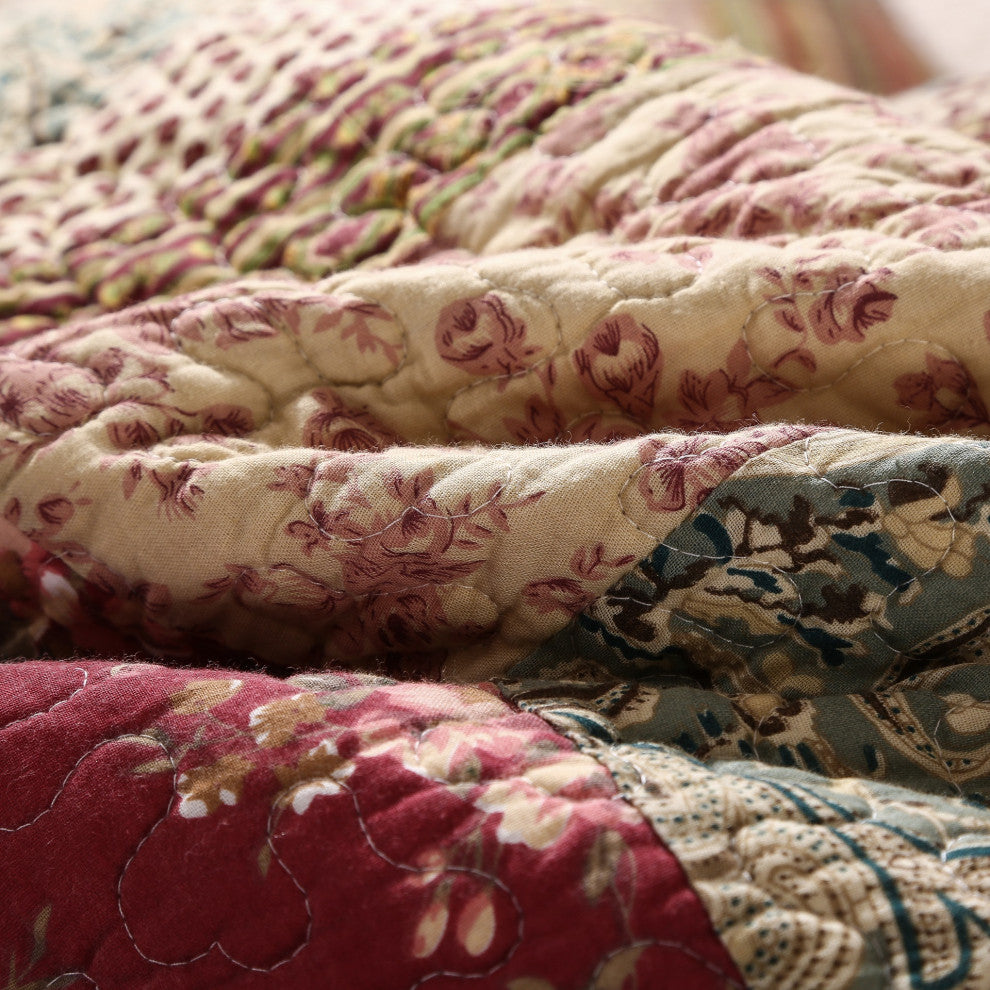 Tache Charming Fairy Tale Tea Party Patchwork Quilt Set, California King
