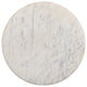 Formentera Marble Coffee Table, White, End Table
