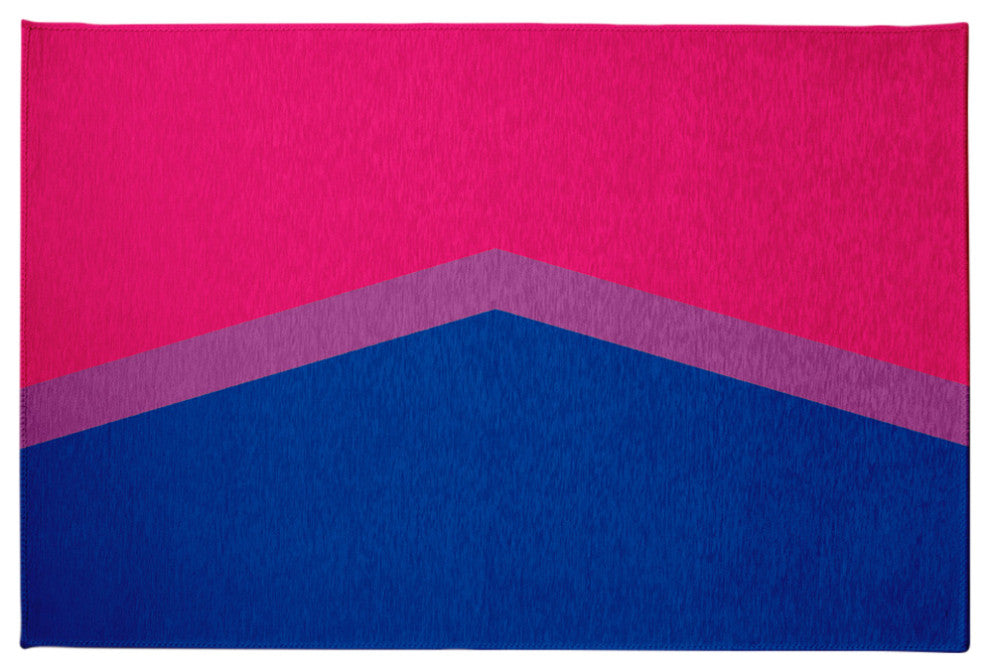 Bisexual Chevron Chenille Rug, Bisexual Chevron, 4'x6'