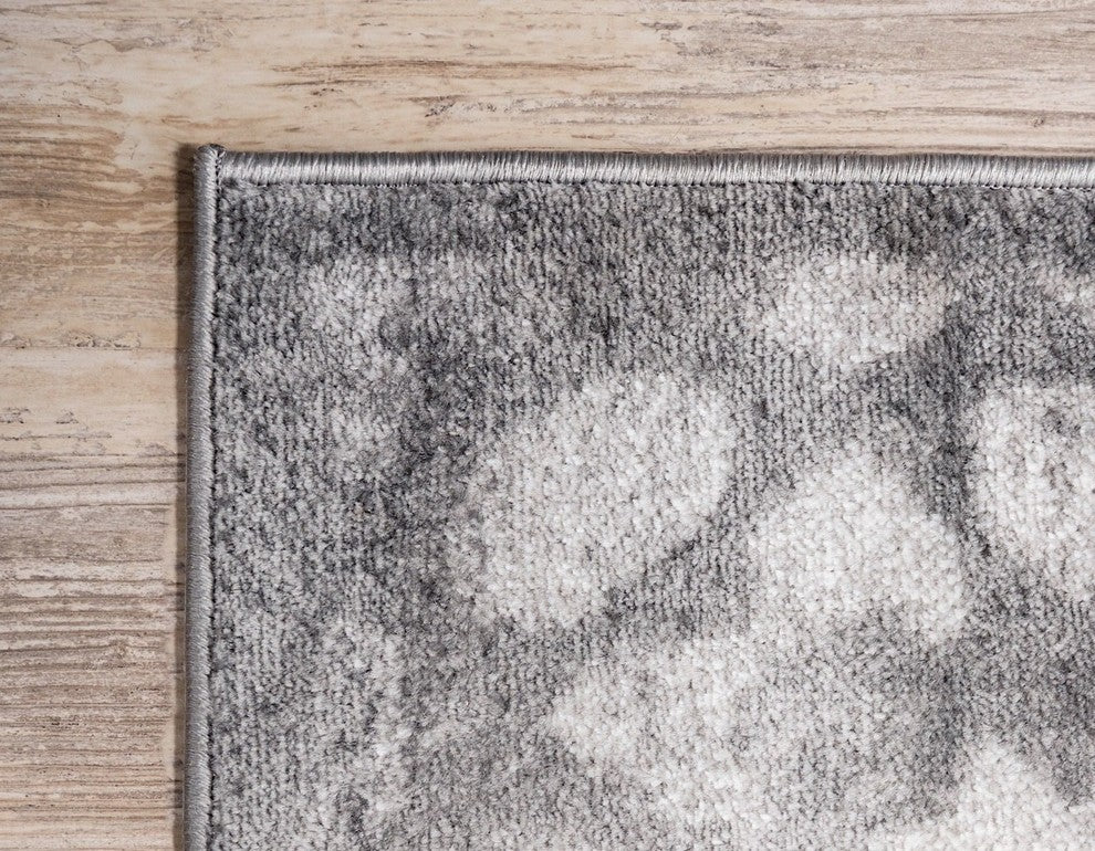 Transitional Sandrine 8' Square Smoke Area Rug