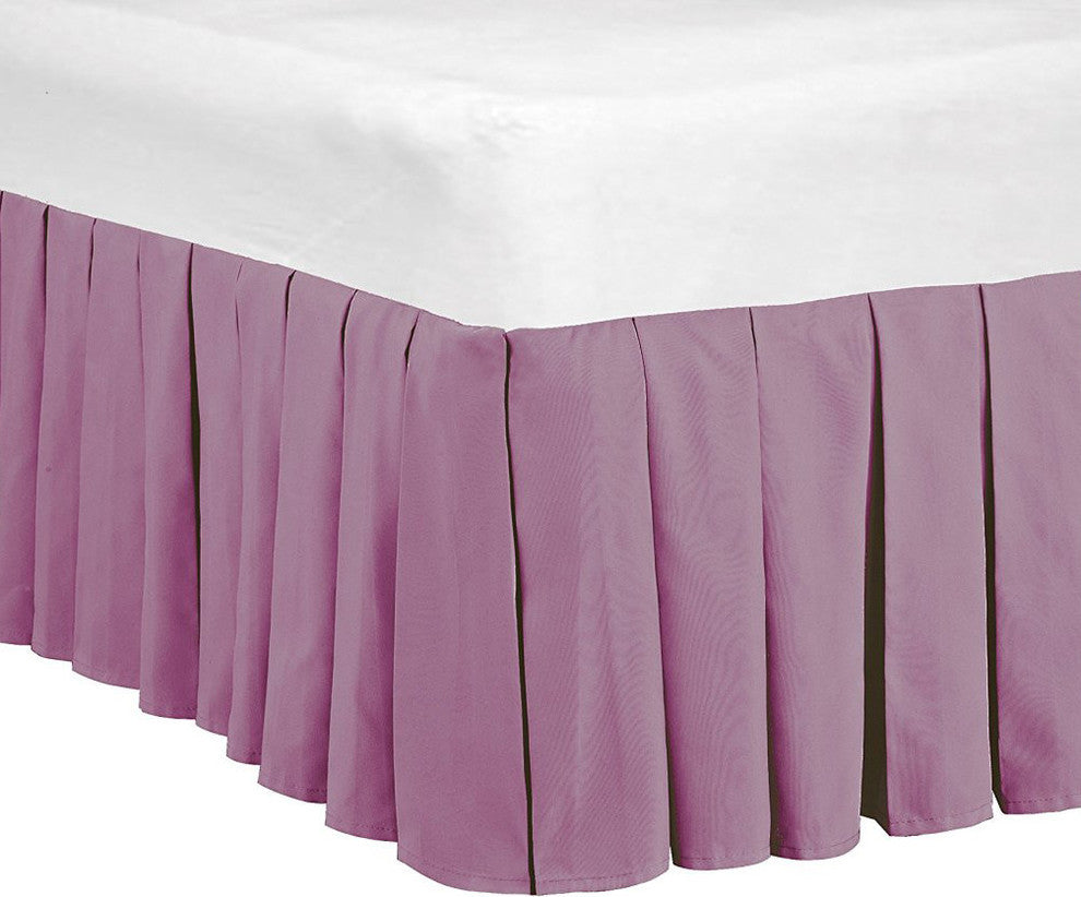 Classic 14" Dust Ruffle Bed Skirts, Purple, 78" X 80"