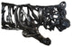 Retro Tiger Stripes Statue Large Black - Black