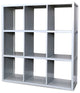 Solid Wood 9 Cube Storage Organizer, Grey