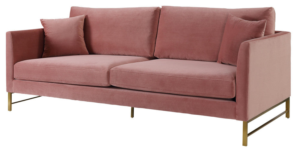 Massi Rose Velvet Sofa