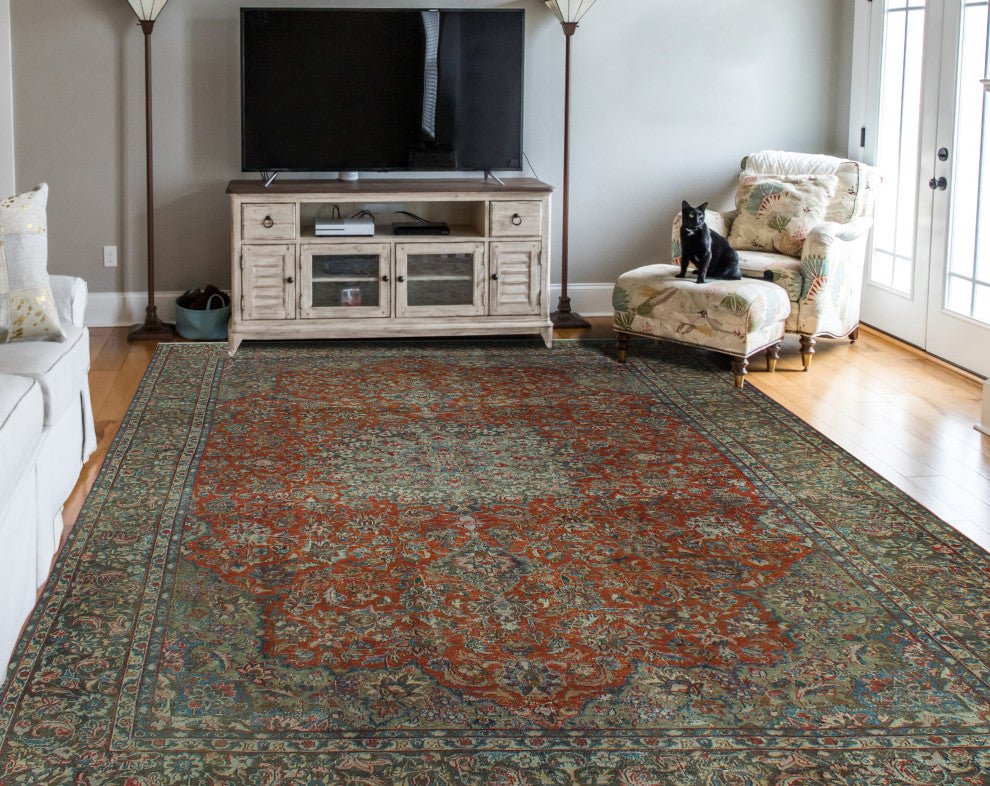 Semi Antique Amarisi Rust/Charcoal Rug, 9'0x13'3